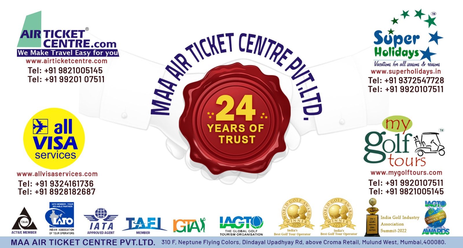 MAA Air Ticket Centre Banner